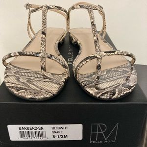 Pelle Moda- Black White Snake 8 1/2